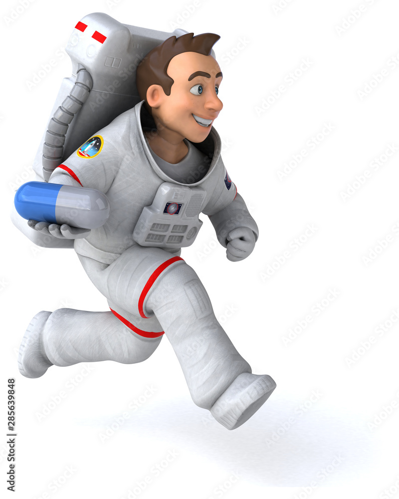 Fun astronaut - 3D Illustration