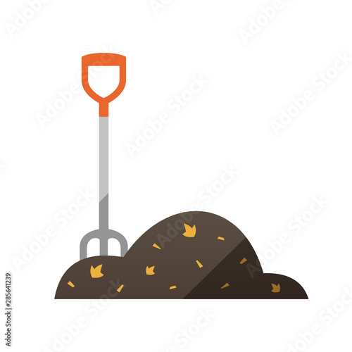 Pile of compost vector isolated illustration