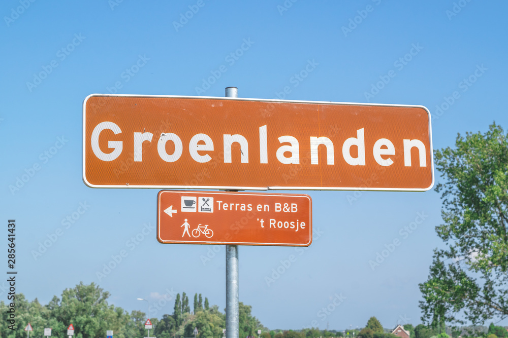 Fototapeta premium Groenlanden sign in Gelderland