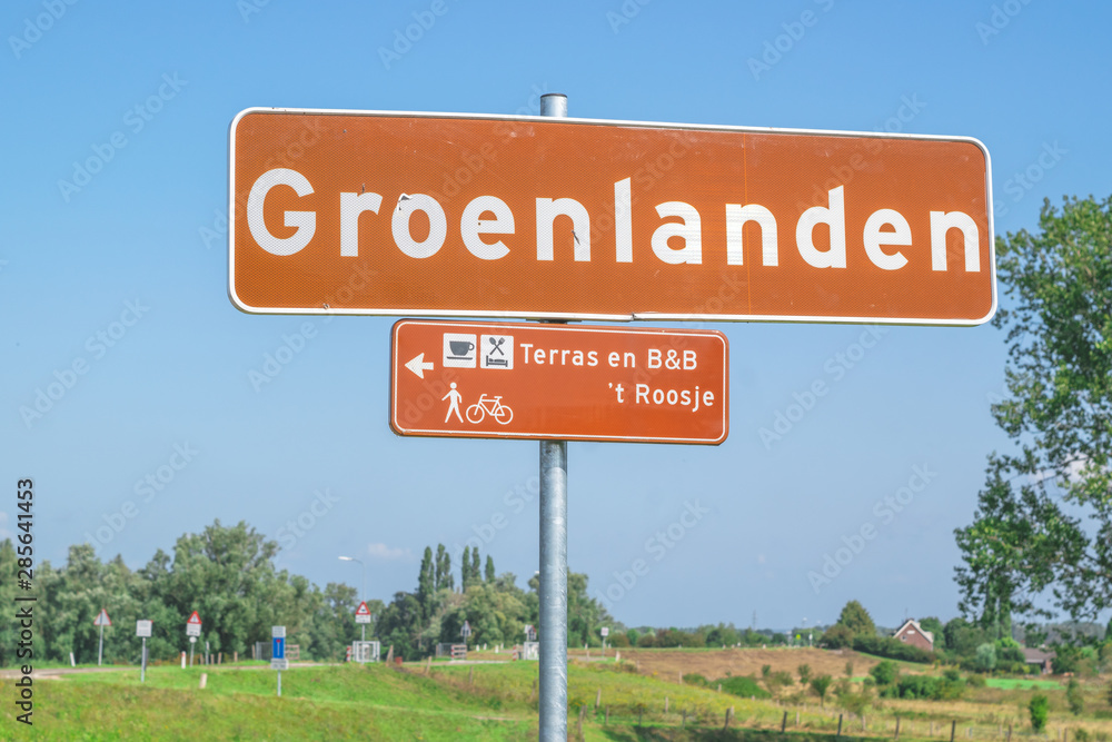 Groenlanden sign in Gelderland