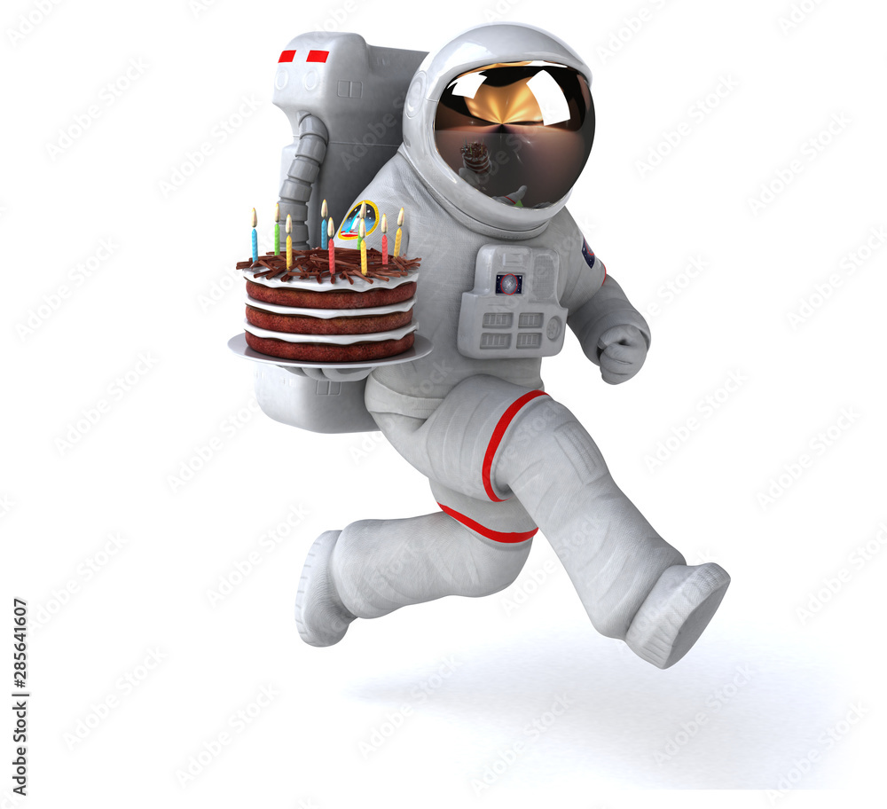 Fun astronaut - 3D Illustration Fun astronaut - 3D Illustration