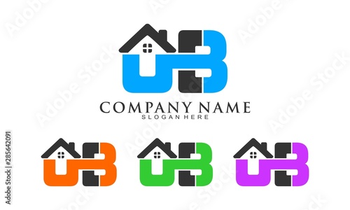 Abstract UB construction set template logo