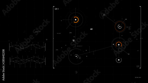Futuristic user interface design element Video overlay 013