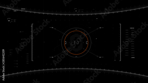 Futuristic user interface design element Video overlay 009