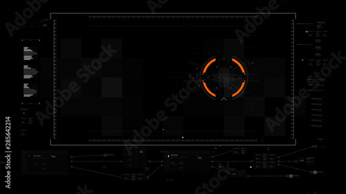 Futuristic user interface design element Video overlay 007