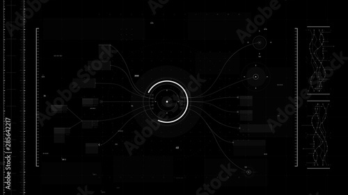 Futuristic user interface design element Video overlay 015