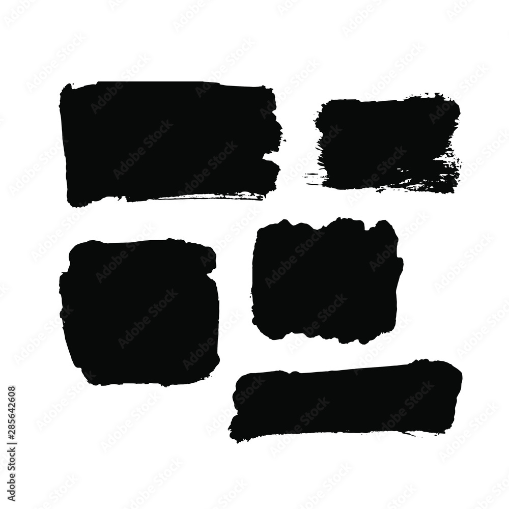 Paint banners. Vector brush strokes. Grunge spots with place for your text Paint banners. Vector brush strokes. Grunge spots with place for your text