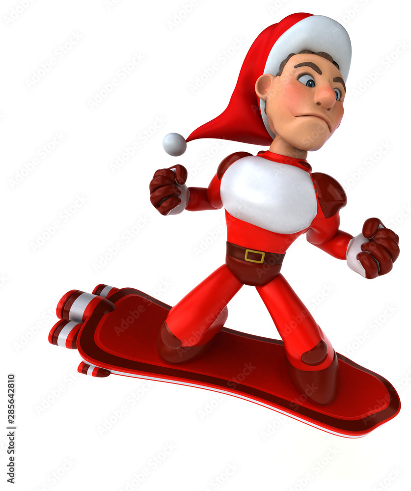 Fun super Santa Claus - 3D Illustration Fun super Santa Claus - 3D Illustration