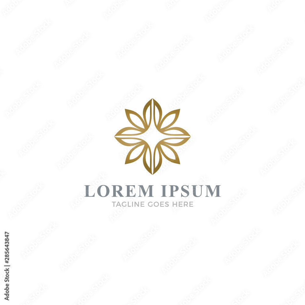  Luxurious Geometrical Flowers Logo