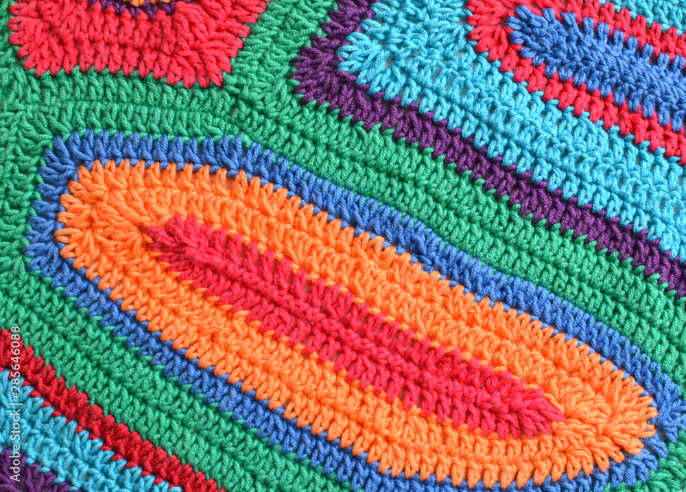 Obraz premium colorful abstract background handmade with crocheted knitted texture