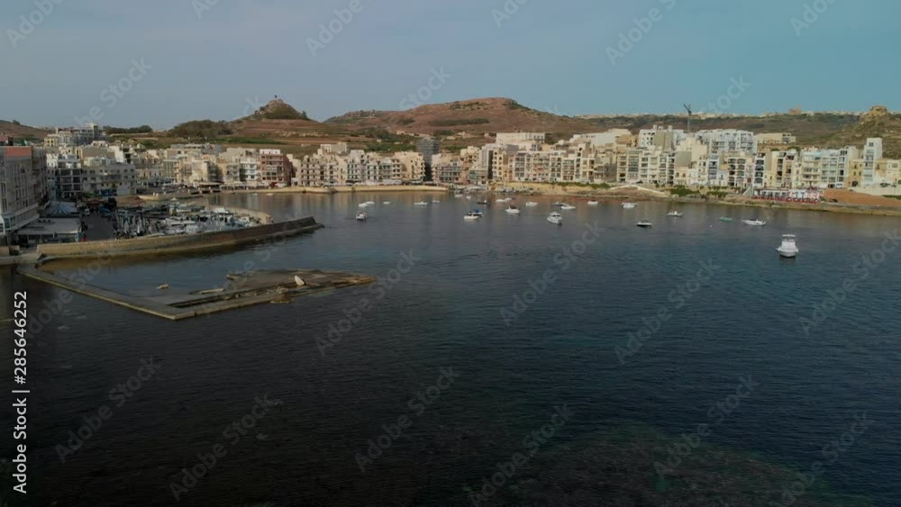 Aerial view of a beautiful Marsalforn bay, Gozo - Malta Aerial view of a beautiful Marsalforn bay, Gozo - Malta
