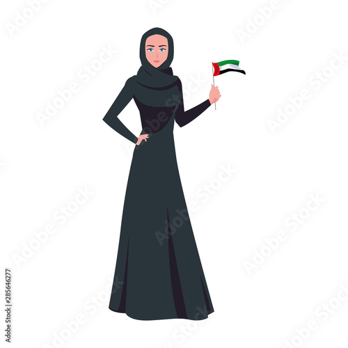 arab woman character in a hijab