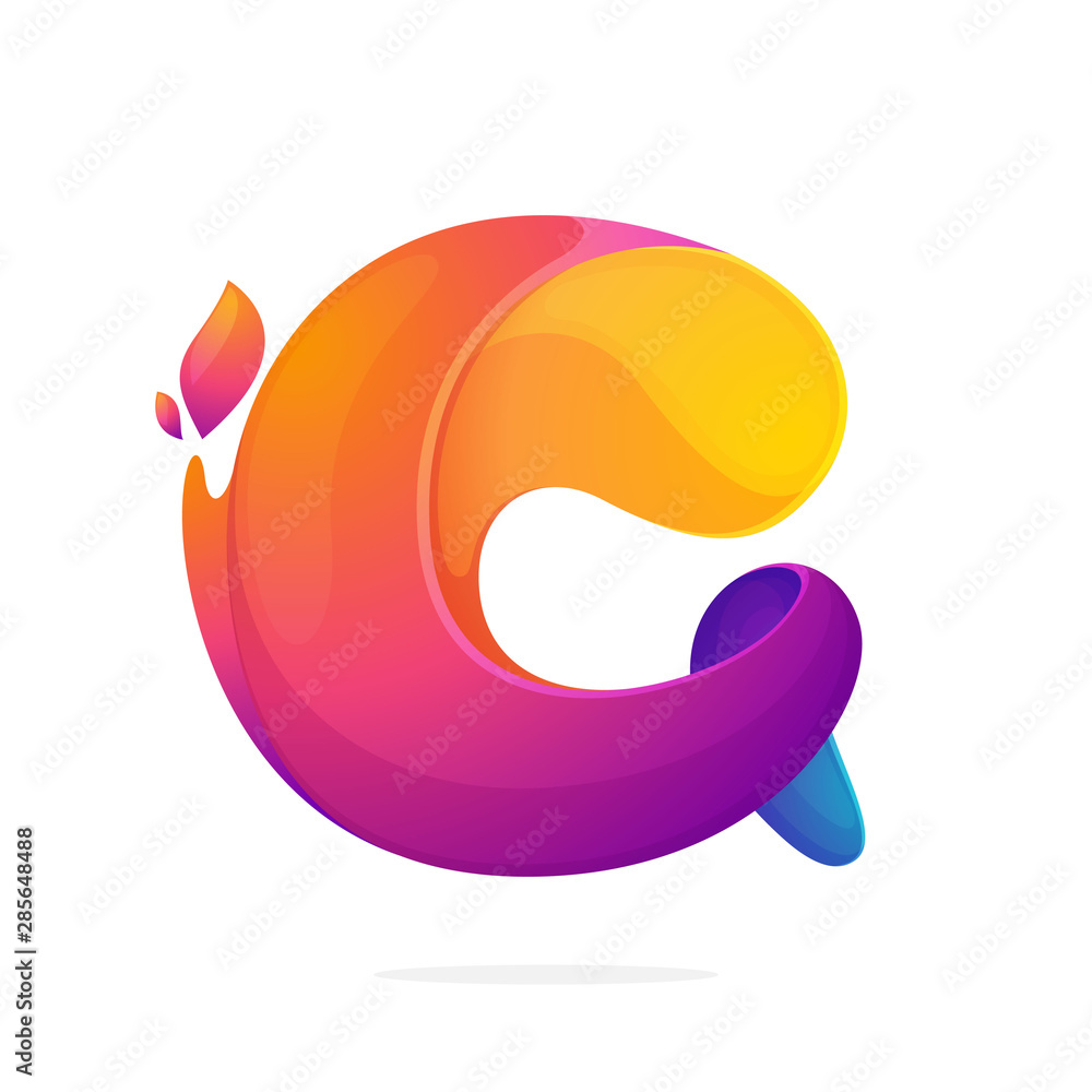 C letter logo consisting of fire flames. C letter logo consisting of fire flames.