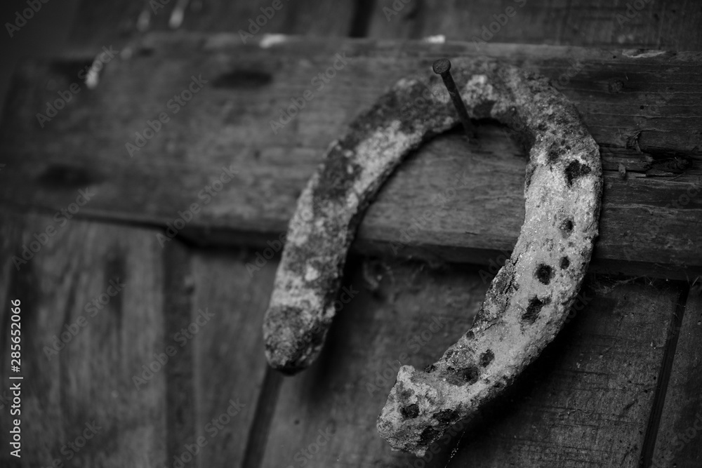 old horseshoe on the wall old horseshoe on the wall