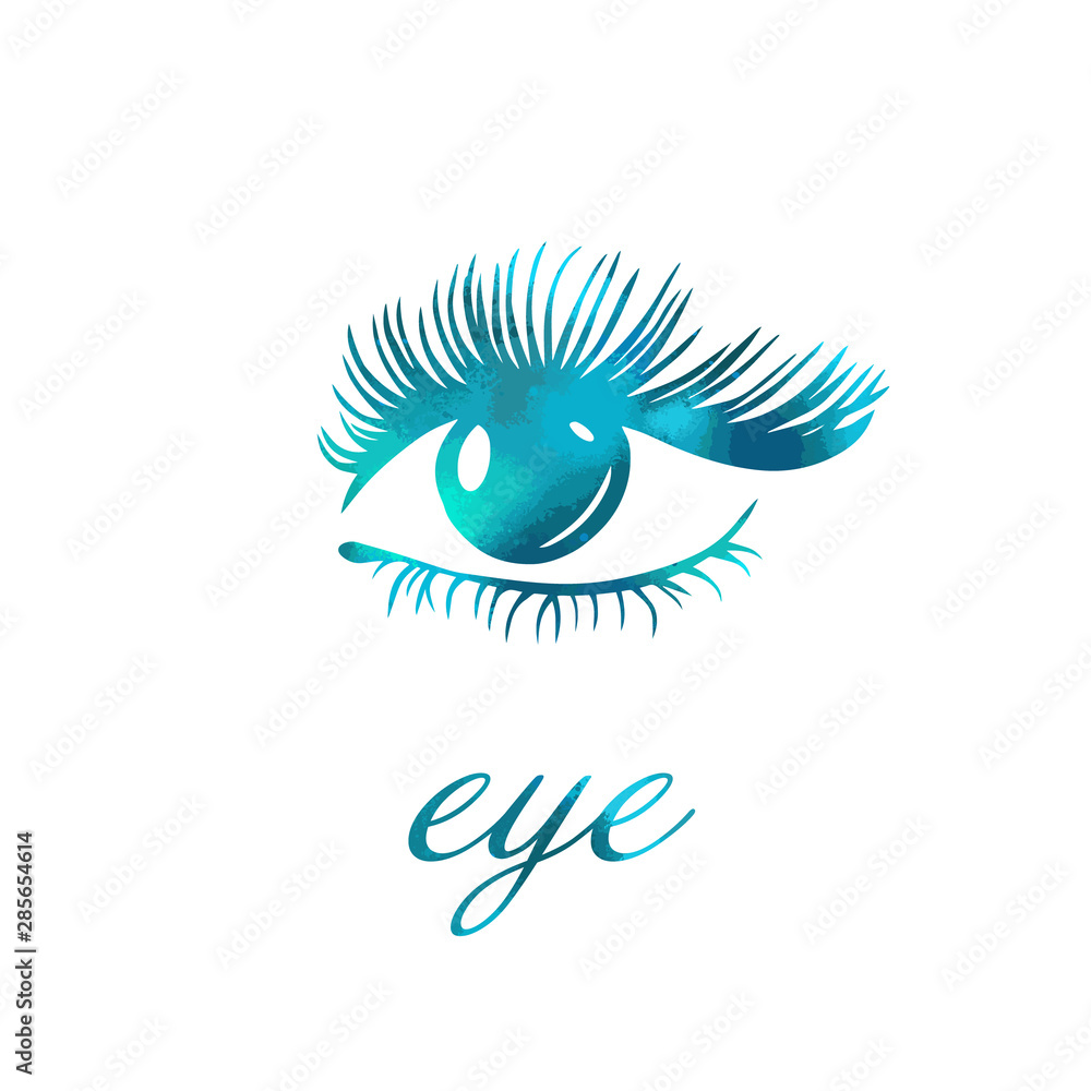 Logo abstract stylized eye. The object of the human eye. Vector illustration Logo abstract stylized eye. The object of the human eye. Vector illustration