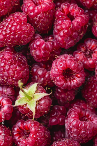 Texture background ripe pink raspberry berry