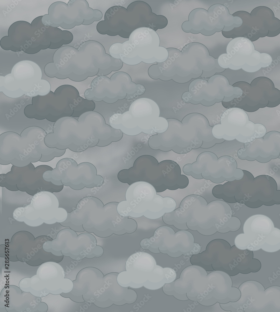 cartoon scene with clouds for different usage illustration for children cartoon scene with clouds for different usage illustration for children