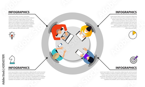 Infographic design template. Creative concept with 4 steps