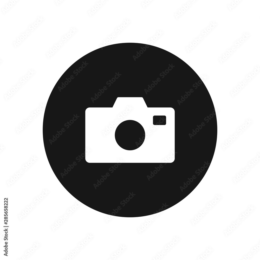 Photo camera vector icon, simple sign for web site and mobile app. Photo camera vector icon, simple sign for web site and mobile app.