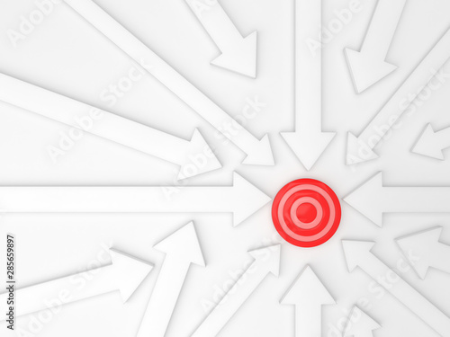 arrows background direction goal concept 3D go tot traget business template pastel idea photo