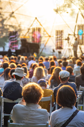 Cultural entertainment in the city in summer - openair concert