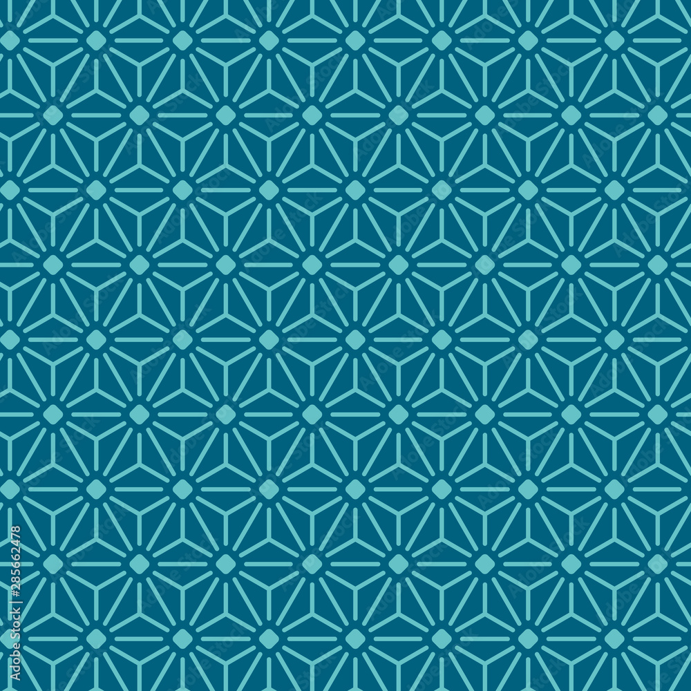 Fototapeta premium Japanese Hexagon Star Seamless Pattern