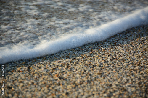 Miniature wave that simulates the arrival of a tsunami wave on the coast