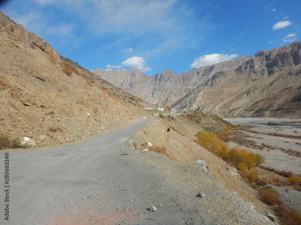 Spiti valley roads and views. Spiti valley roads and views.