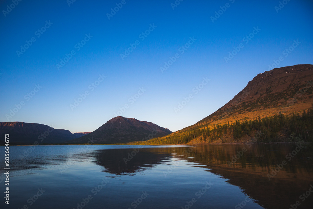 Lama Lake on Putorana Plateau. Russia