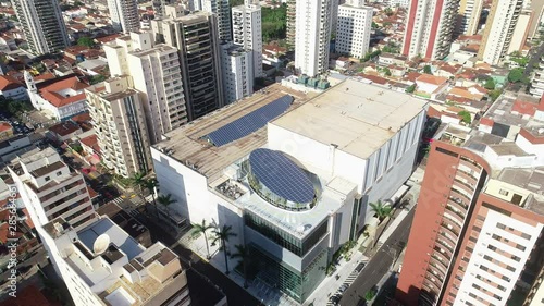 Aerial footage of Santa Úrsula mall in downtown Ribeirao Preto. photo