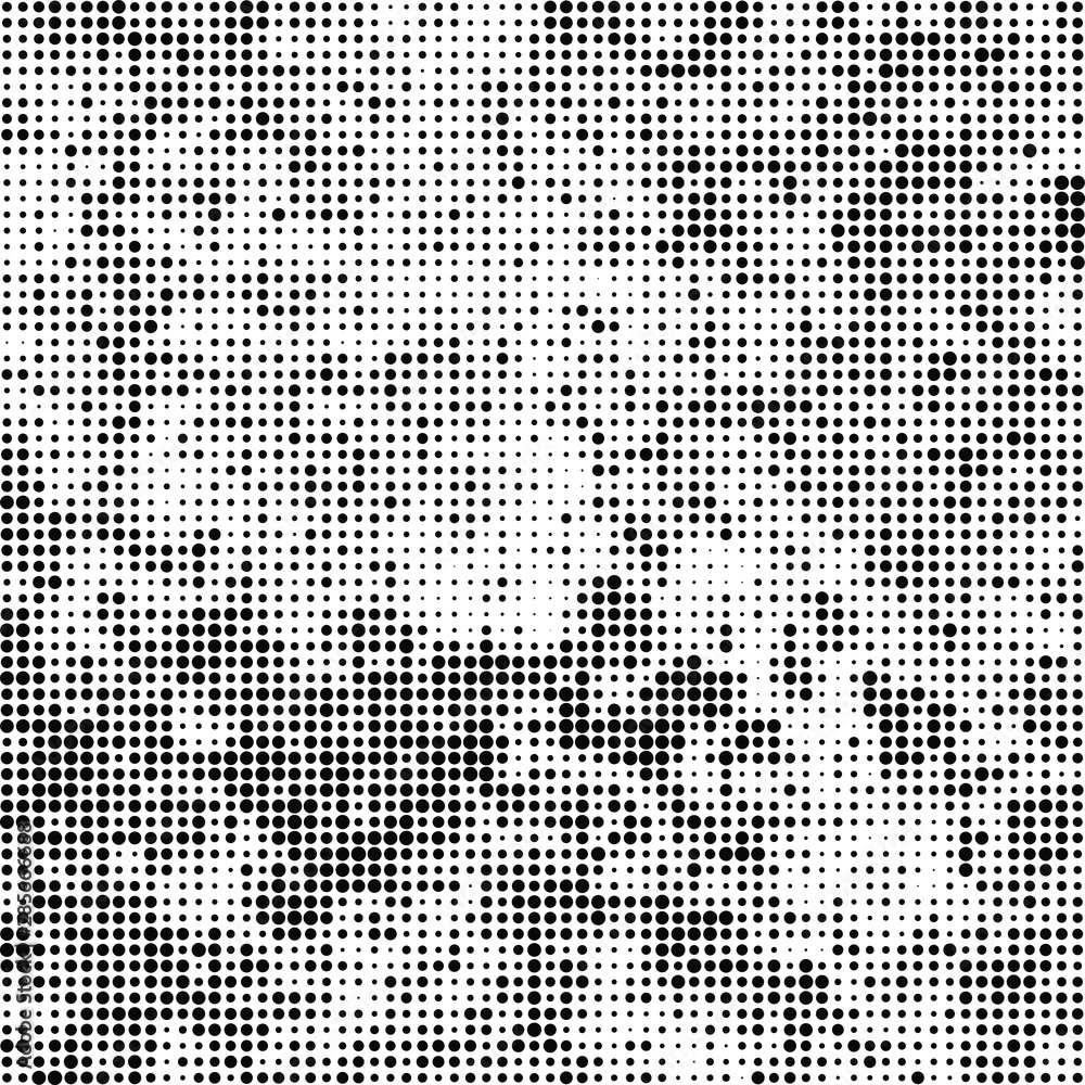 Abstract halftone texture. Chaotic background of black dots on white Abstract halftone texture. Chaotic background of black dots on white