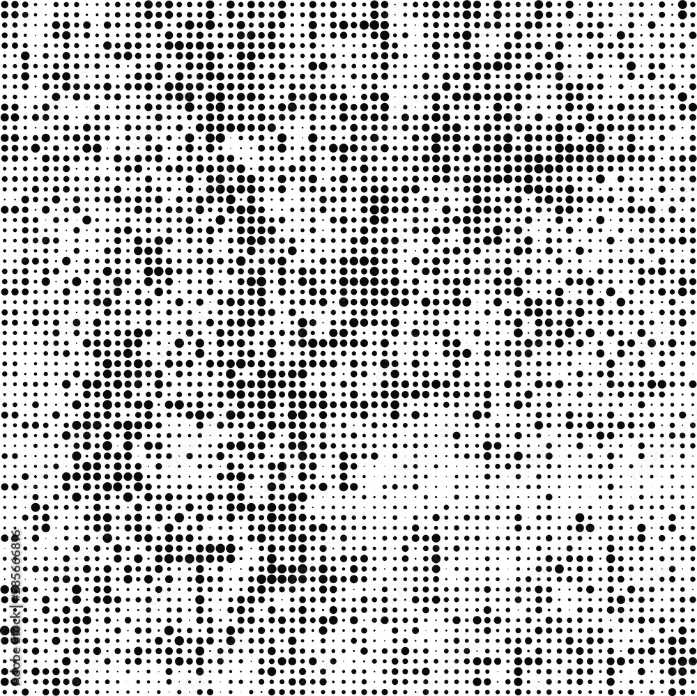 Abstract halftone texture. Chaotic background of black dots on white Abstract halftone texture. Chaotic background of black dots on white