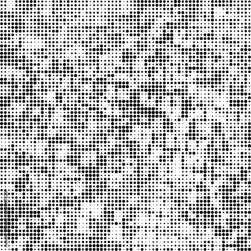 Abstract halftone texture. Chaotic background of black dots on white Abstract halftone texture. Chaotic background of black dots on white