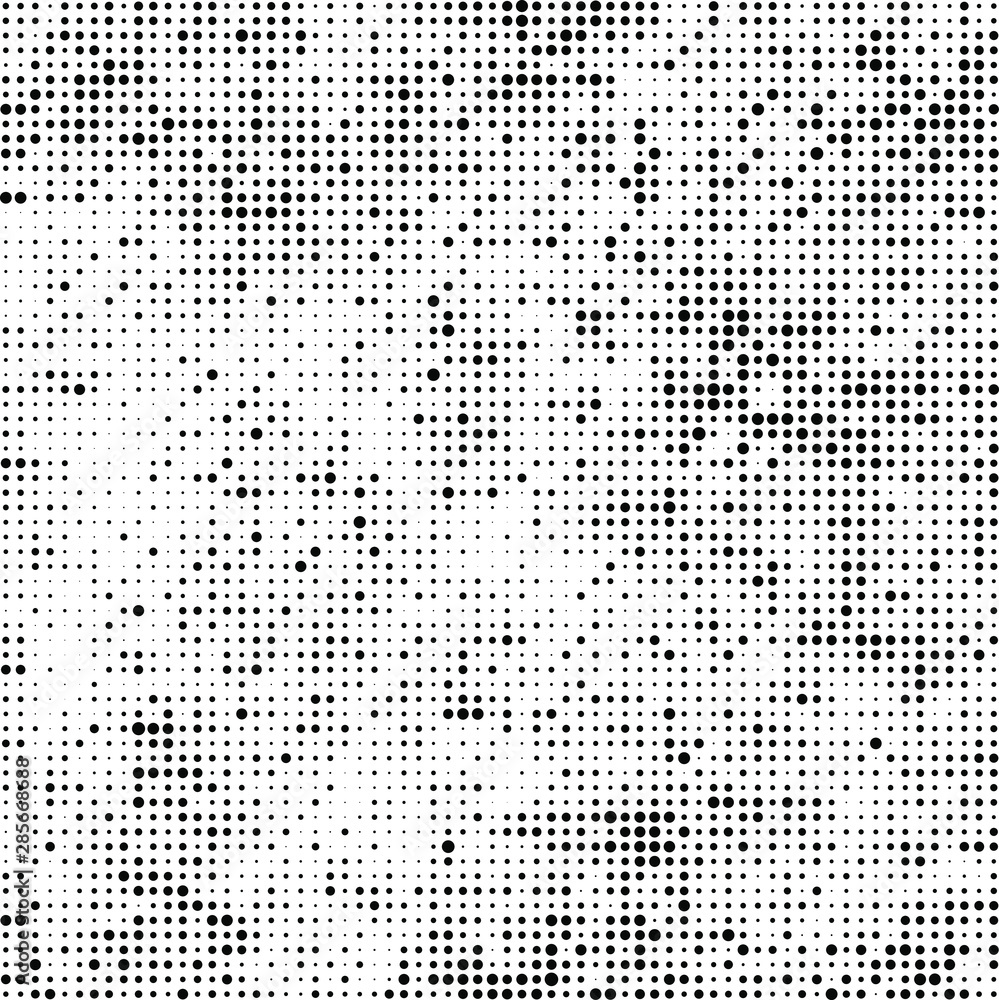 Abstract halftone texture. Chaotic background of black dots on white Abstract halftone texture. Chaotic background of black dots on white