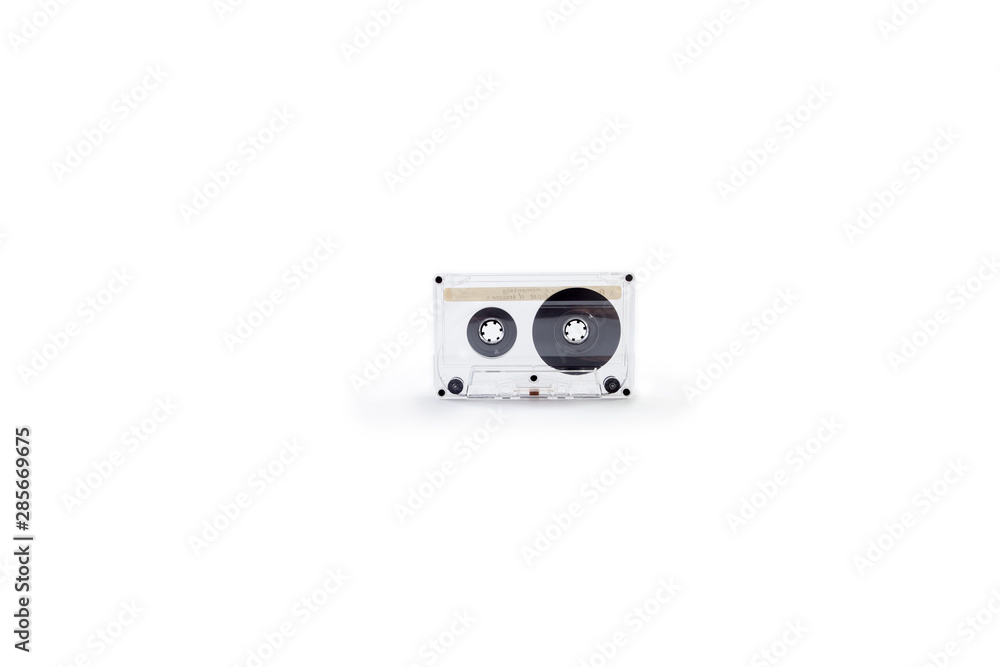 Transparent tape cassette on white background Transparent tape cassette on white background