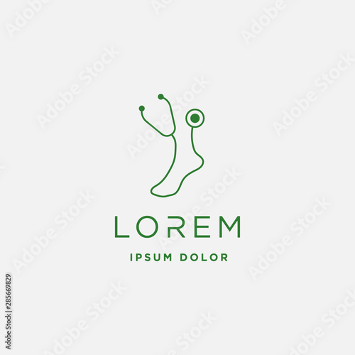 Foot Leg Medical Logo Design Vector symbol