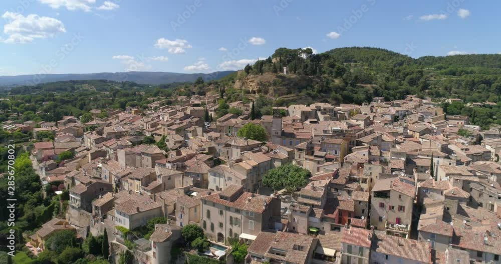 Cadenet, aerial approach, Vaucluse, France Cadenet, aerial approach, Vaucluse, France