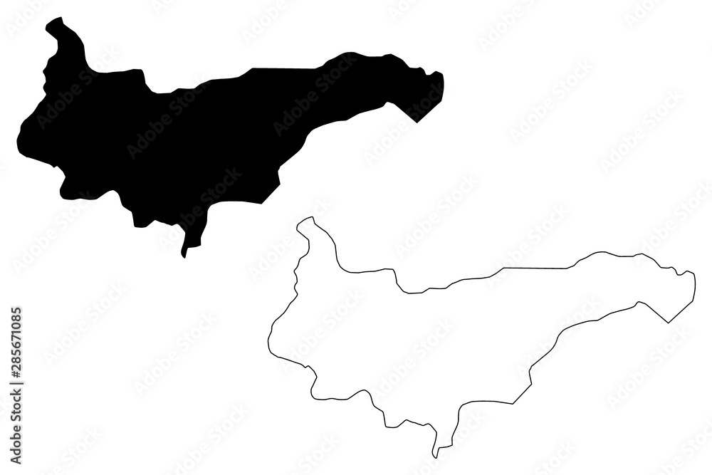 Yoro Department (Republic of Honduras, Departments of Honduras) map vector illustration, scribble sketch Yoro map..