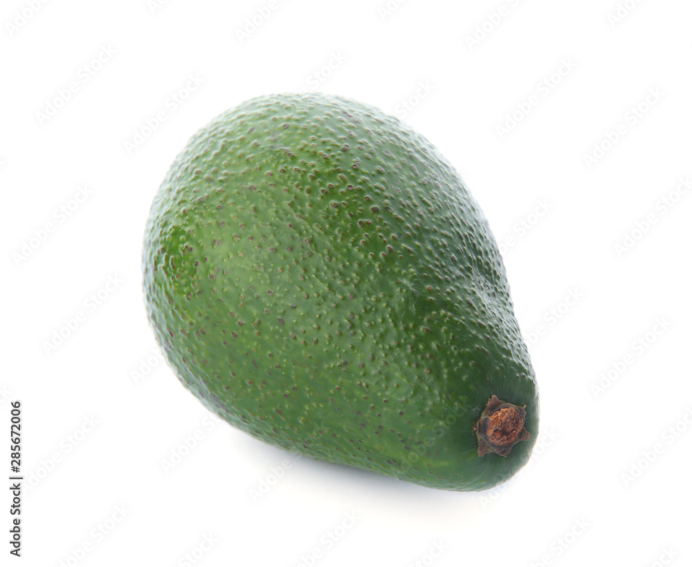 Ripe avocado on white background. Tropical fruit Ripe avocado on white background. Tropical fruit