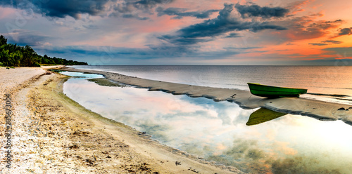Gulf of Riga in Kurzeme coastal region is a beautiful territory where the his...