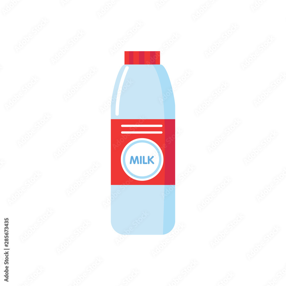 Plastic milk bottle drawing isolated on white background Plastic milk bottle drawing isolated on white background