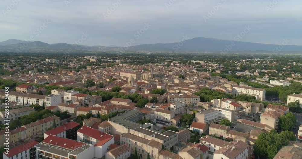 Carpentras aerial approach, Vaucluse, France Carpentras aerial approach, Vaucluse, France