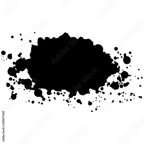 Abstract black ink blot background. Vector illustration. Grunge texture for cards and flyers design. A model for the creation of digital brushes