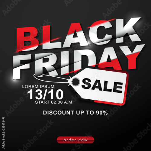 Black Friday Sale Off Discount Template in Modern Design