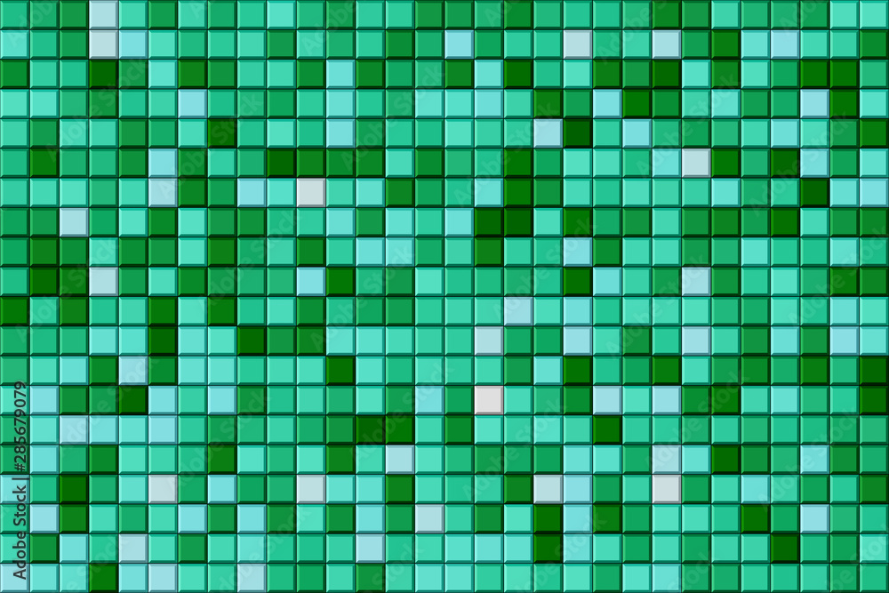 Randomly colored grid of glossy square tiles Randomly colored grid of glossy square tiles