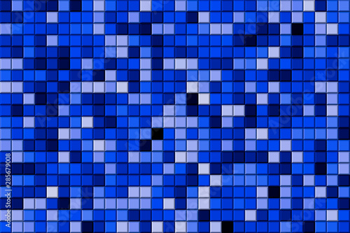 Randomly colored grid of glossy square tiles