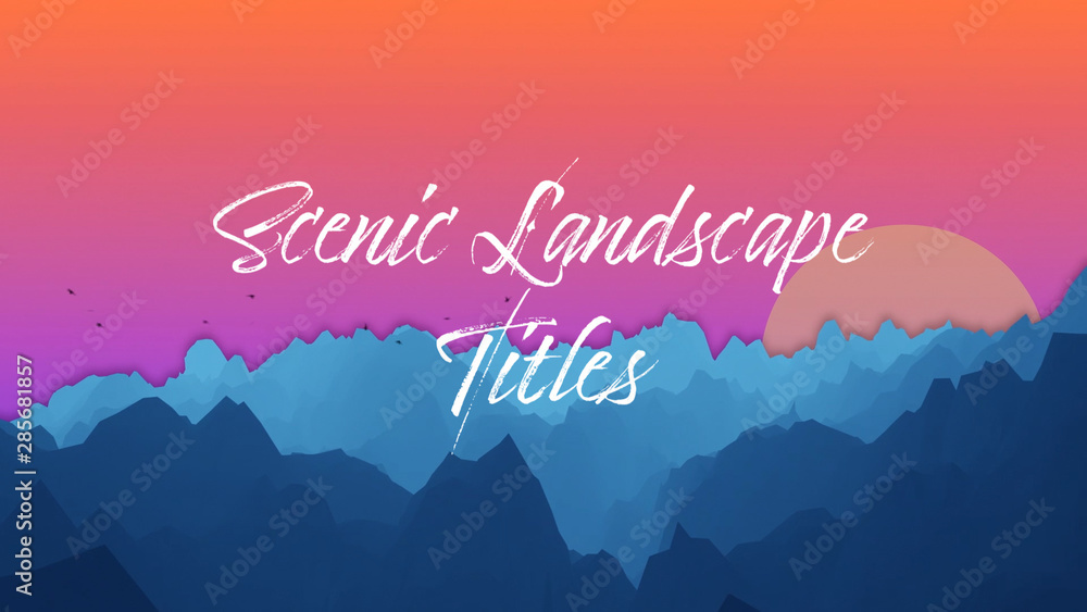 Scenic Landscape Titles Stock Template Adobe Stock