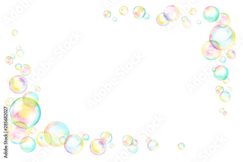 虹色に光るシャボン玉の2角ラインフレーム 水彩イラスト Stock Illustration Adobe Stock 虹色に光るシャボン玉の2角ラインフレーム 水彩イラスト Stock Illustration Adobe Stock