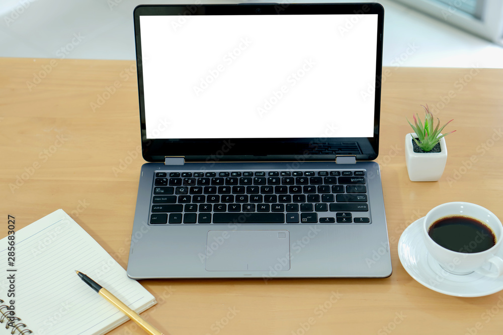 Fototapeta premium Laptop and gadgets on table