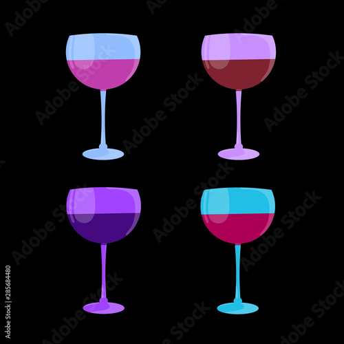 Set of wine glasses